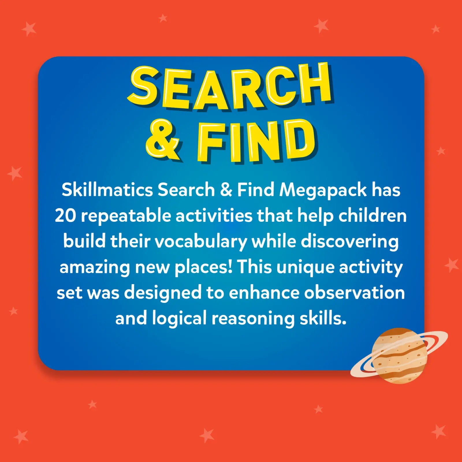 Skillmatics Search and Find Megapack tappetini 20 attività