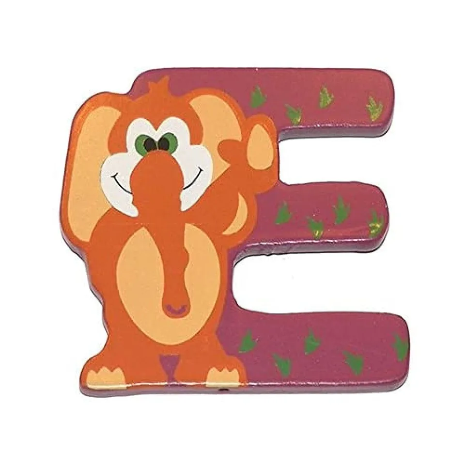 smallfoot animali lettera E decorativa legno