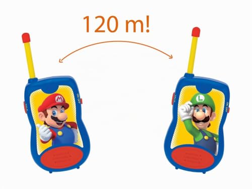 Lexibook Super Mario TW12NILXB walkie talkie 2 pezzi blu/rosso 120 m