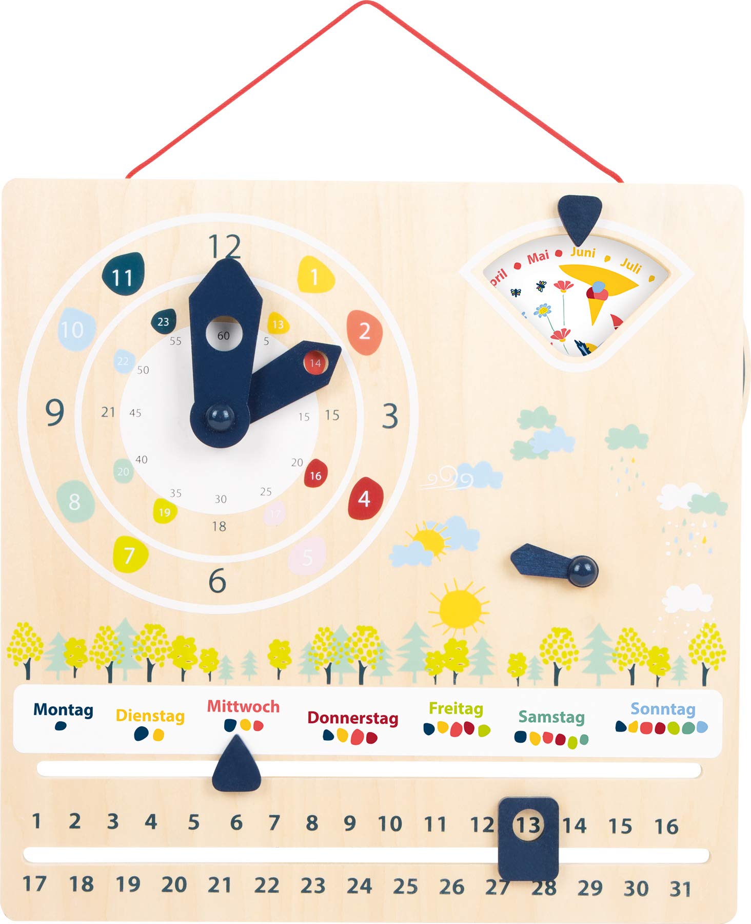 smallfoot Educate orologio didattico calendario legno