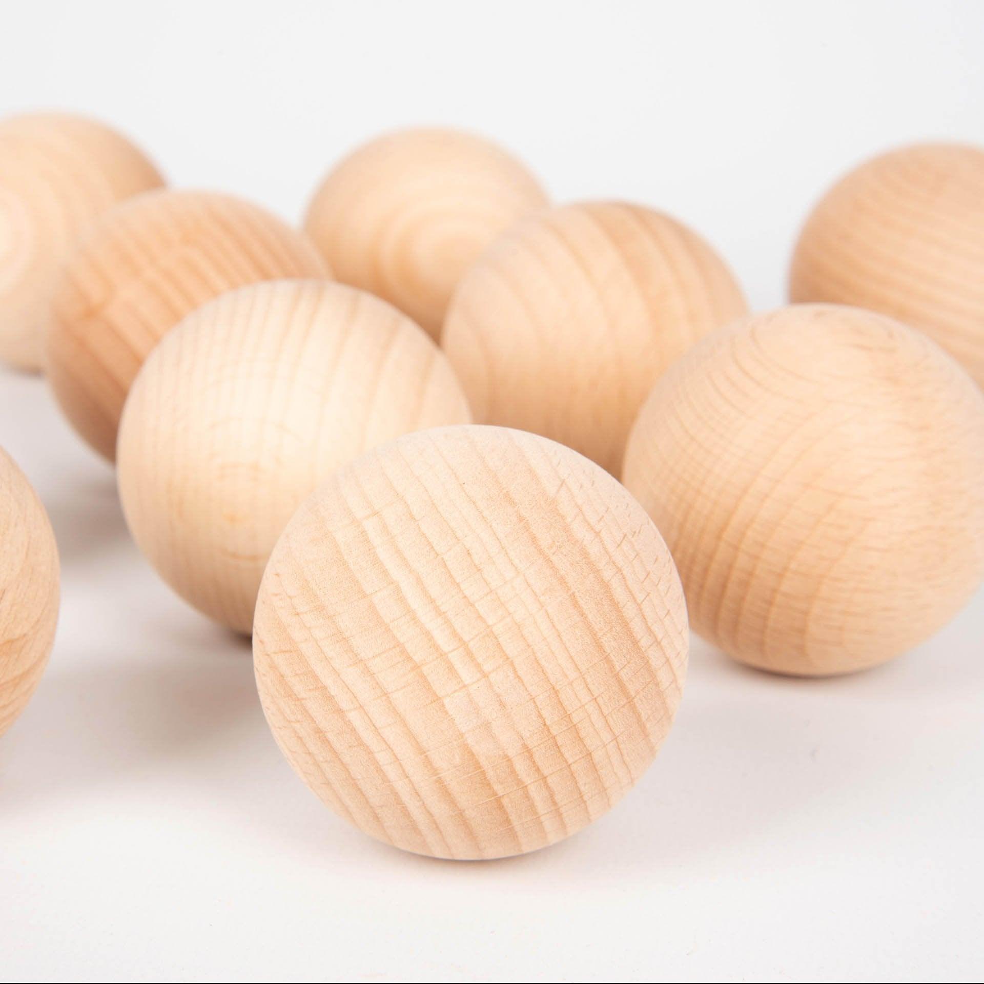 Tickit Natural Wooden palline legno 5 cm 10 pezzi
