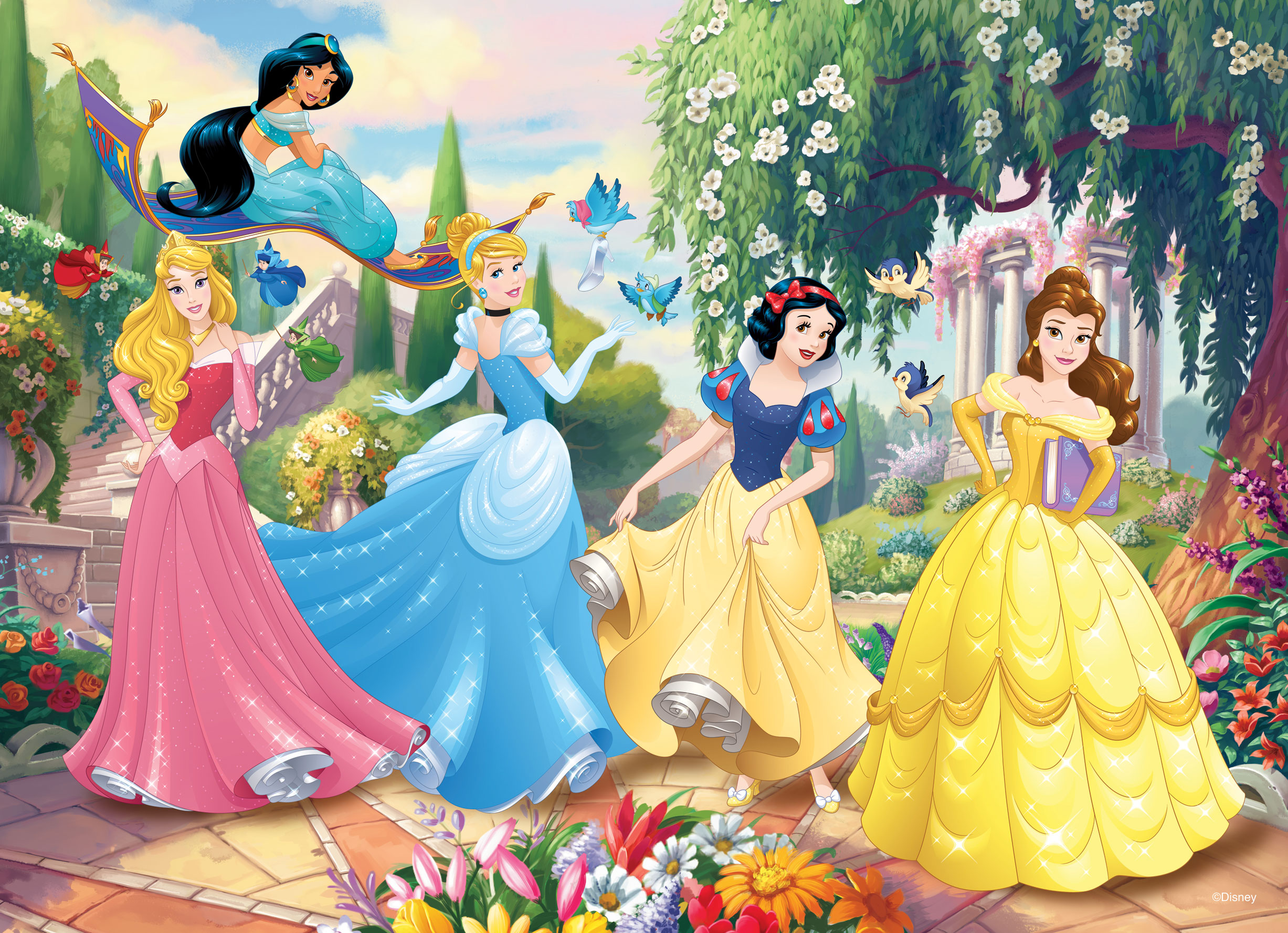 Lisciani Disney DF Plus 60 puzzle bambini Princess double-face