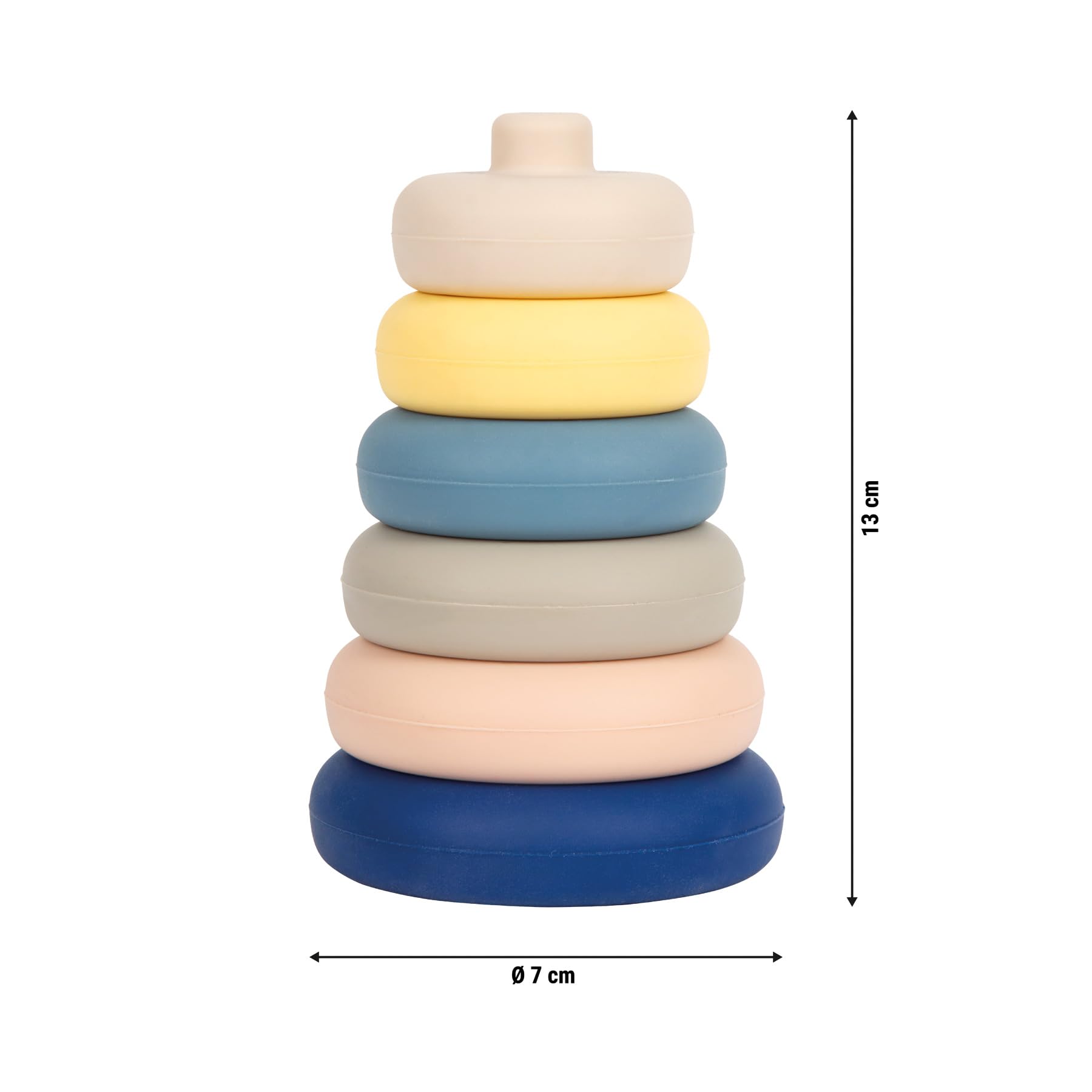 smallfoot 12749 torre impilabile silicone 6 pezzi da 1 anno