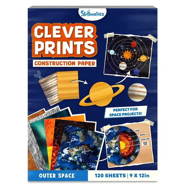Skillmatics Clever Prints Outer Space carta 120 fogli spazio