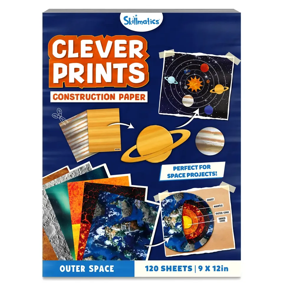 Skillmatics Clever Prints Outer Space carta 120 fogli spazio