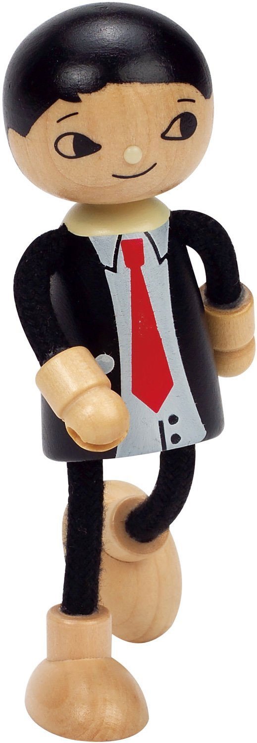 Hape Famiglia Moderna Papà Bambola in Legno con Arti Flessibili