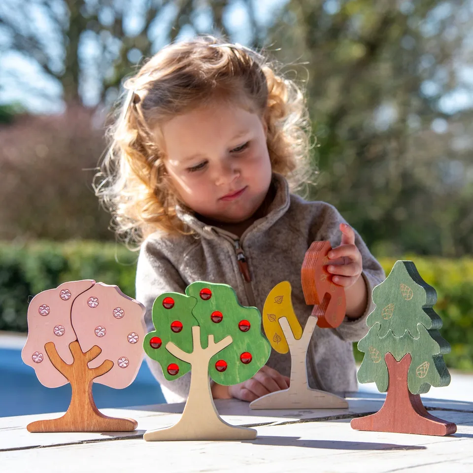Tickit Seasonal Gem Trees Puzzle Legno Alberi Stagioni 12 Pezzi
