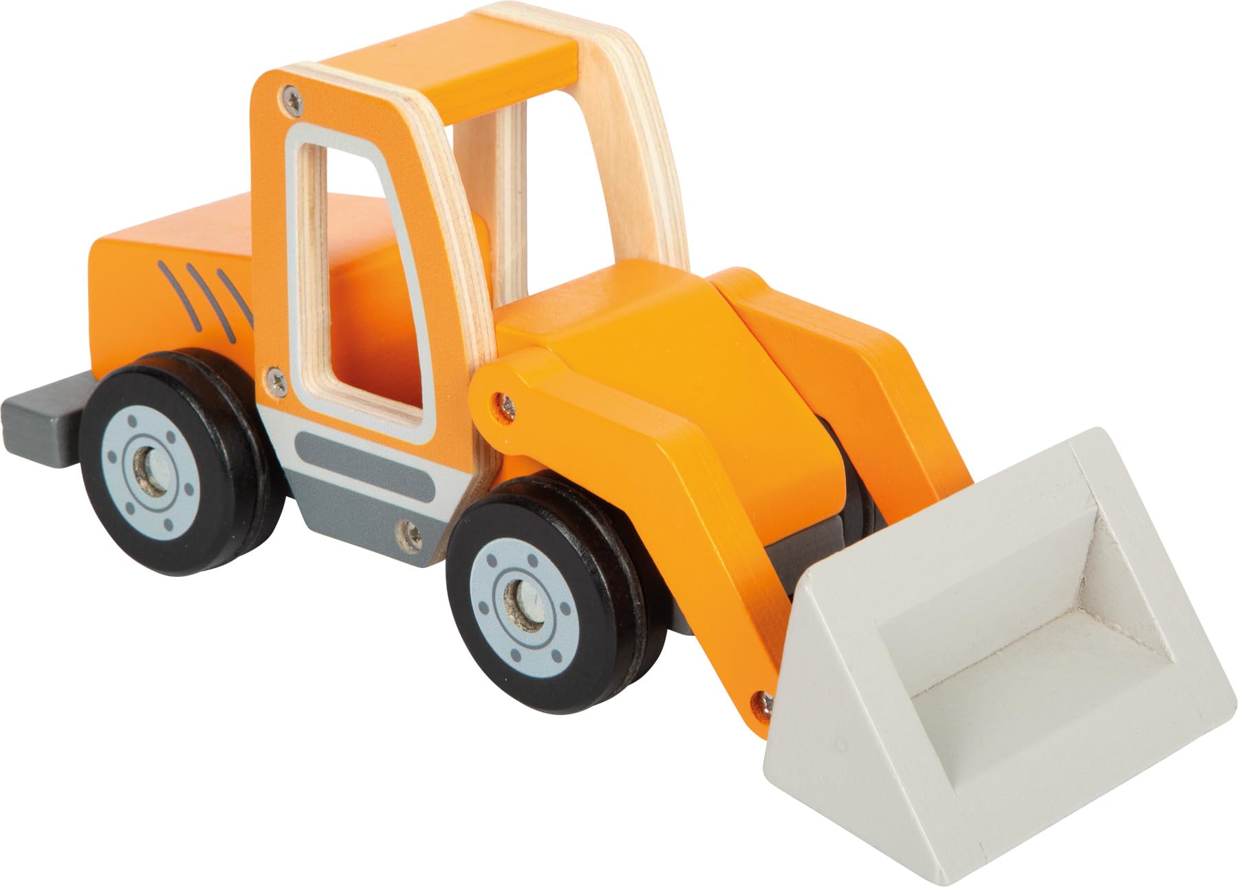 smallfoot 12635 caricatore compatto ruspa in legno 21 cm