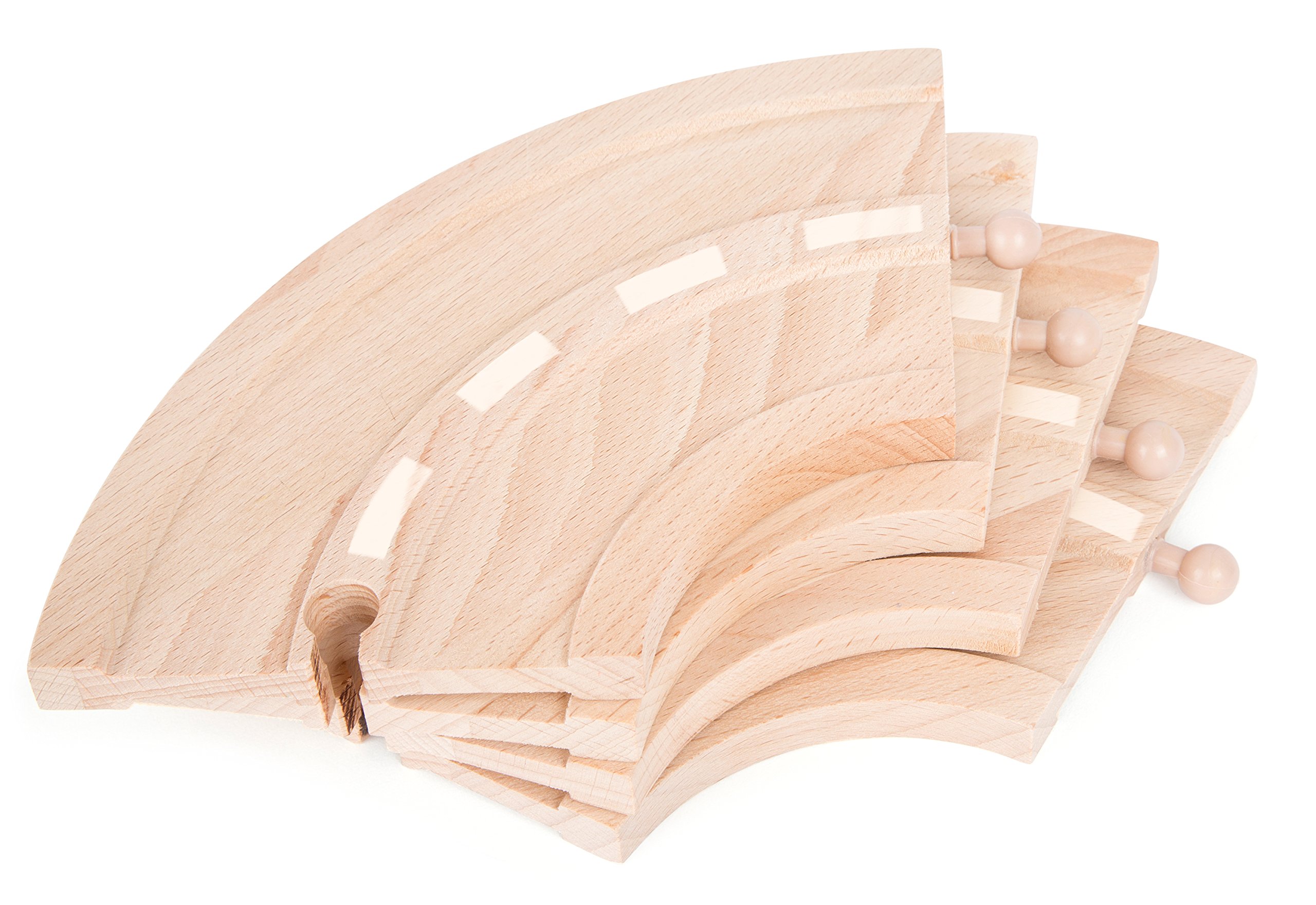 smallfoot 10808 set curve legno per pista 4 pezzi