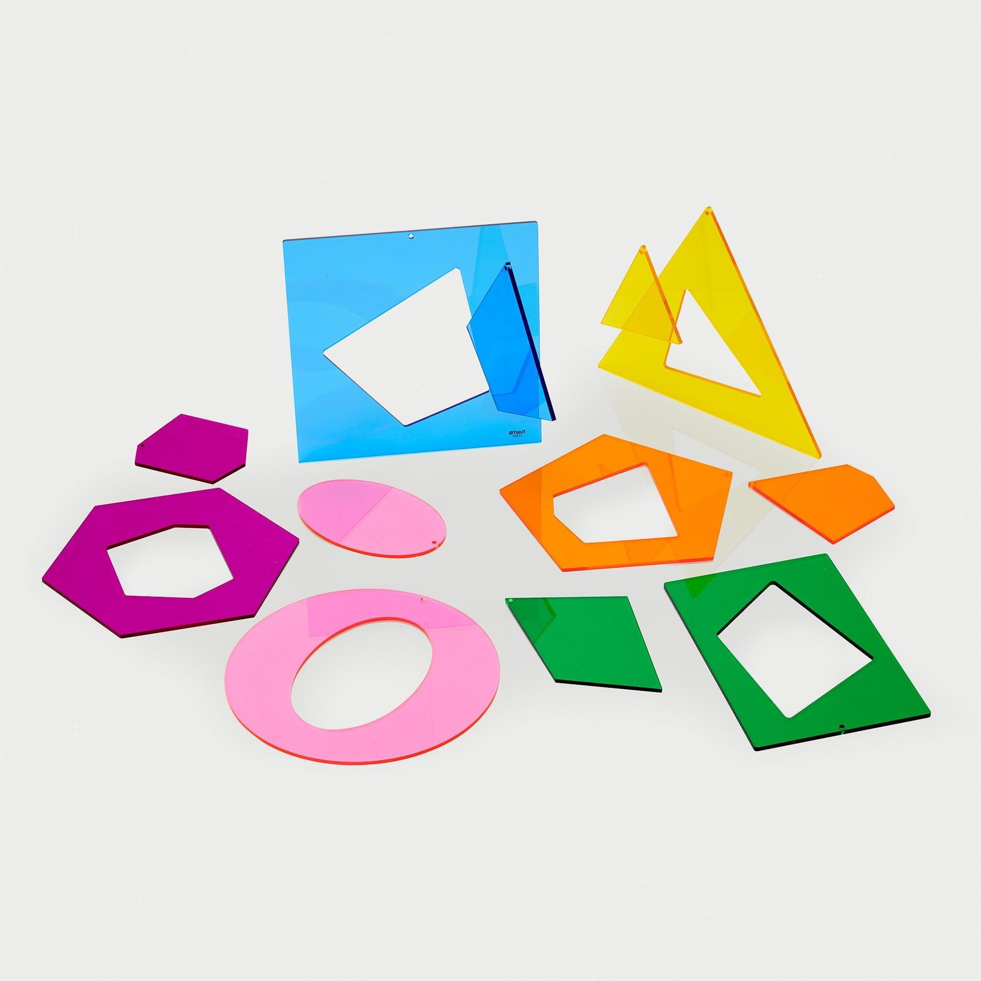 Tickit Jumbo Shapes forme geometriche traslucide 12 pz