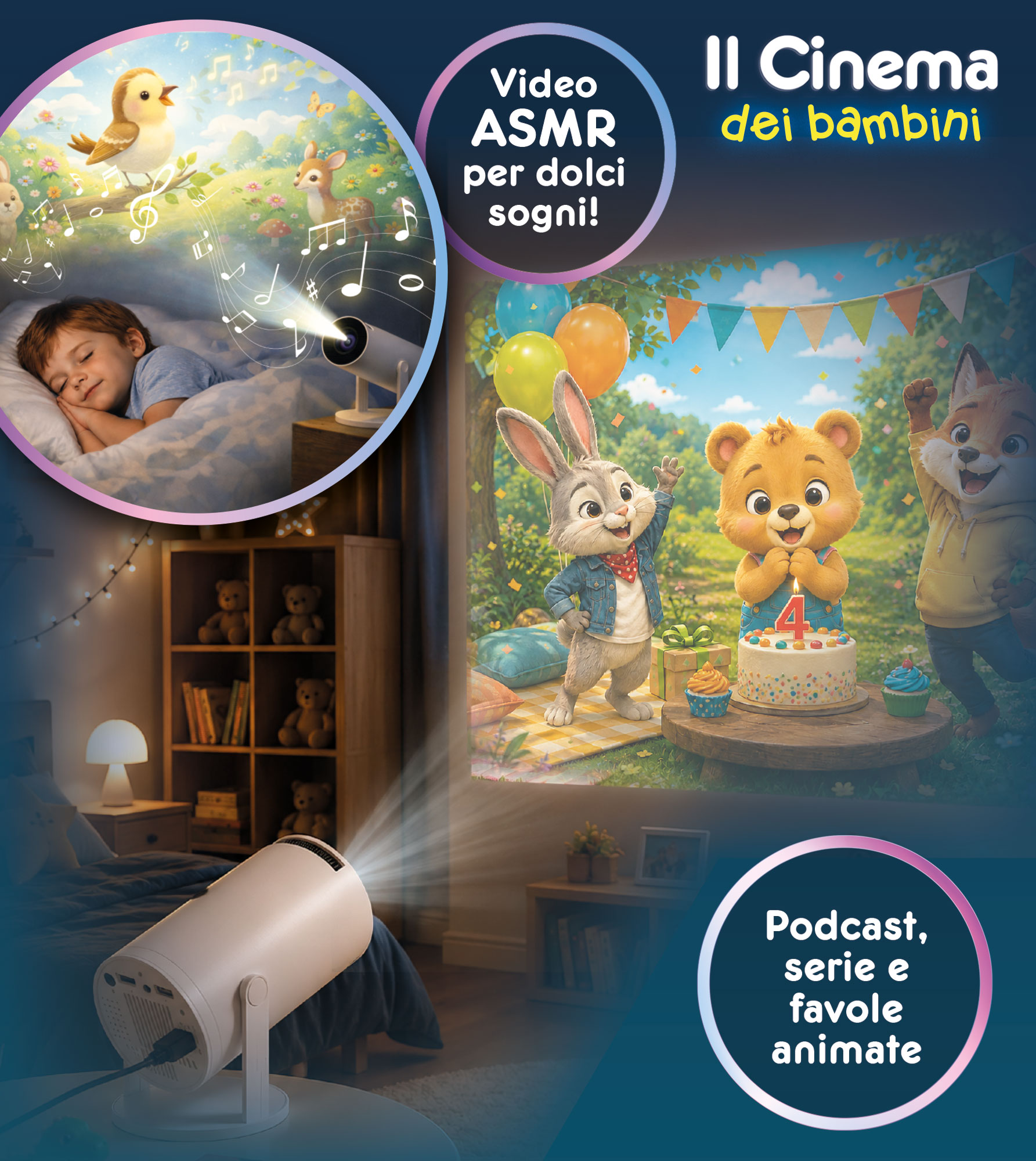 Lisciani Hi-Tech Cinema dei Bambini proiettore per cameretta