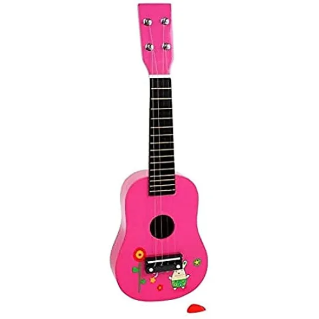 smallfoot 2415 chitarra giocattolo 4 corde metallo