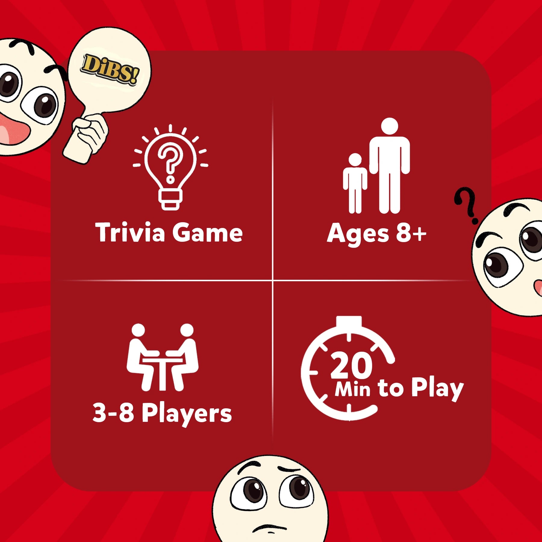 Skillmatics DiBS! gioco trivia 10 categorie da 8 anni