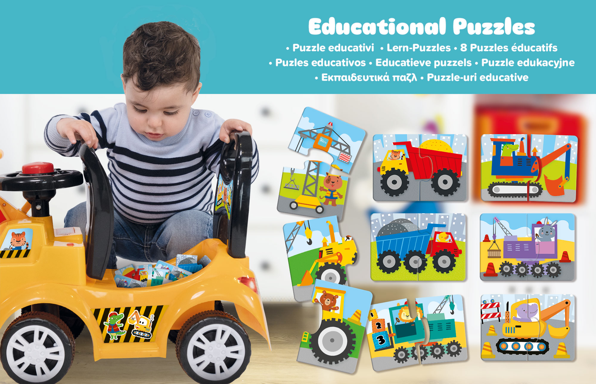 Lisciani Carotina Baby Ride On Bulldozer ruspa cavalcabile sonora