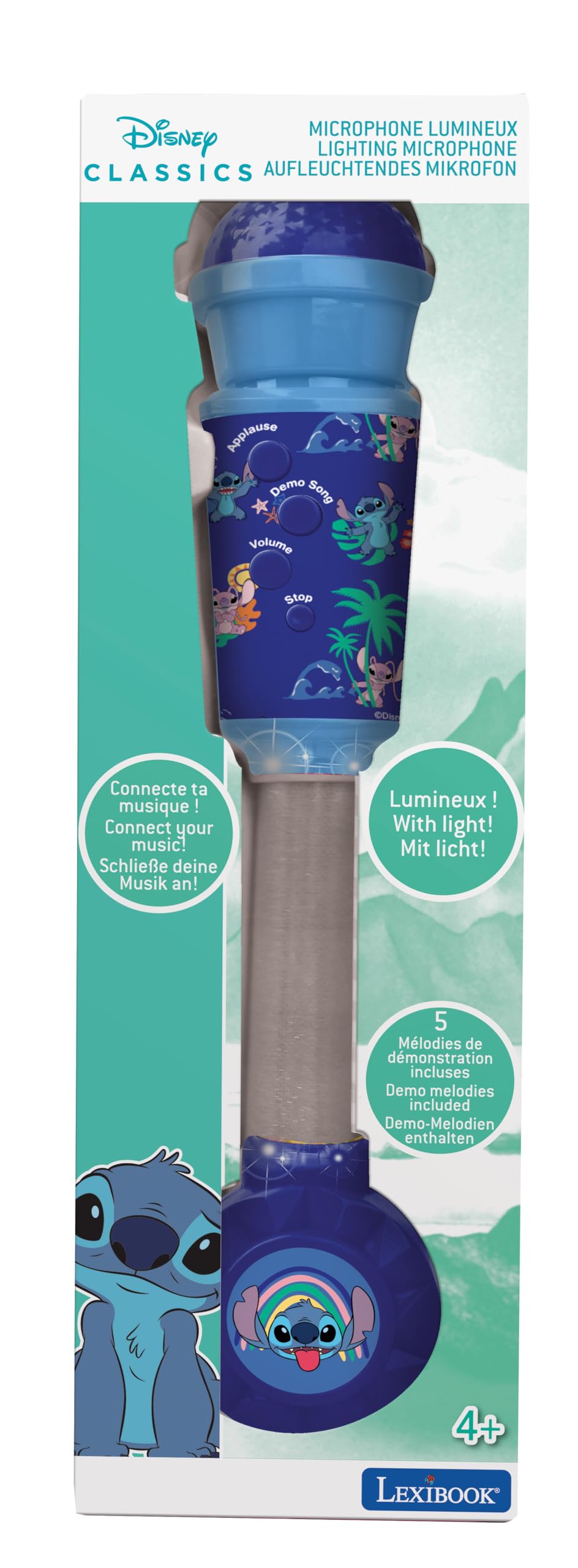 Lexibook Stitch MIC90D microfono luminoso con altoparlante