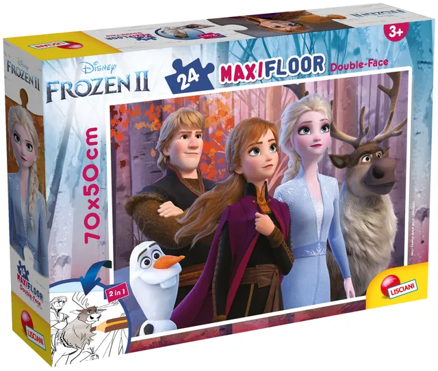 Lisciani Disney Puzzle Maxi Floor 24 Frozen 2 puzzle 24 pezzi bifacciale