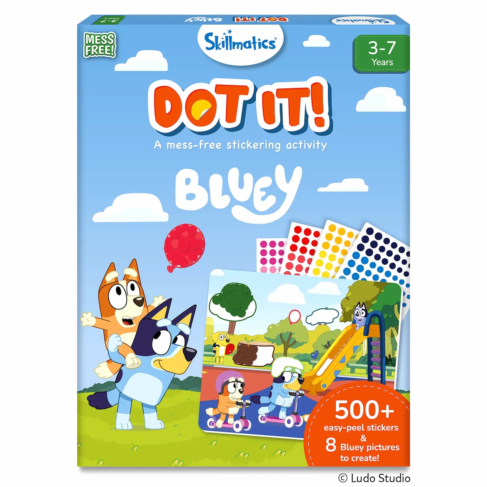 Skillmatics Dot It Bluey kit adesivi 500 sticker