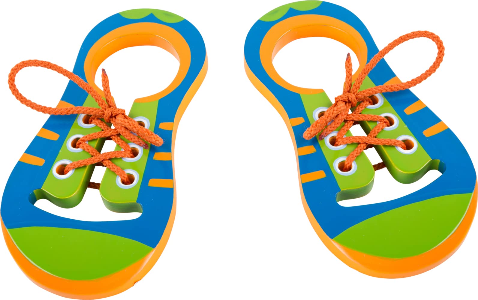 smallfoot 10152 scarpe da allacciare gioco legno 2 pezzi