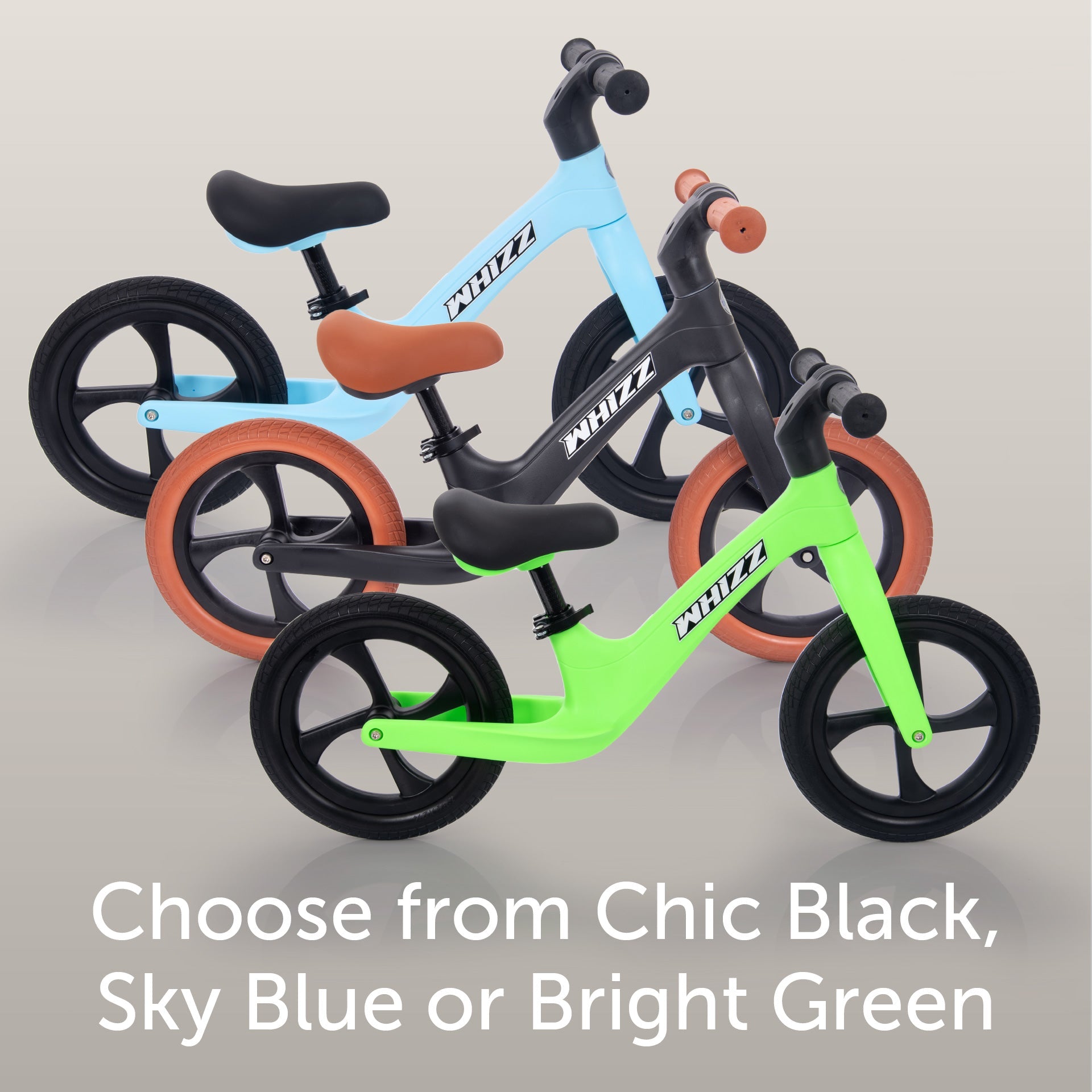 Tickit Whizz Balance Bike bici senza pedali nera 24 mesi