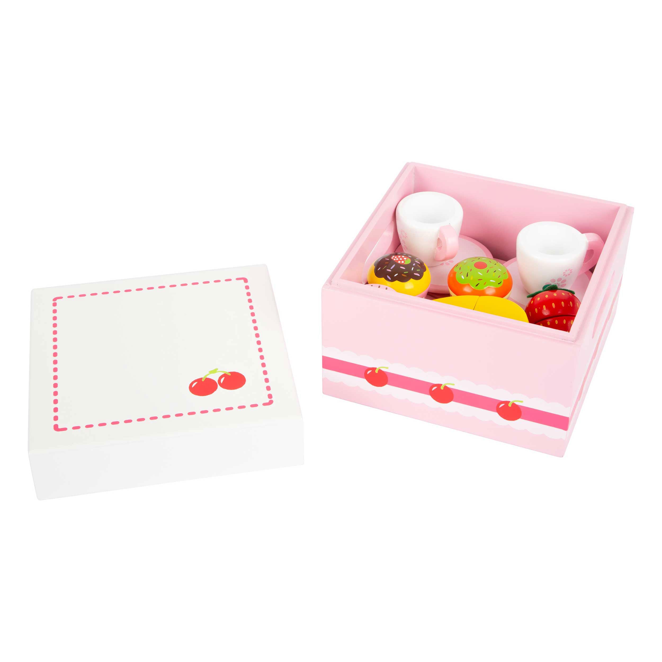 smallfoot 11796 Cassetta dolciumi set cucina legno da 3 anni