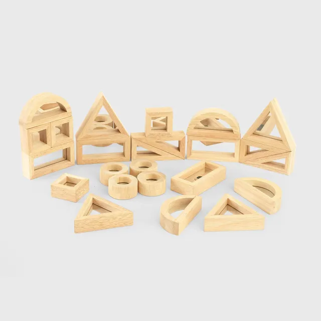 Tickit Mirror Blocks blocchi specchio in legno 24 pezzi 12 mesi