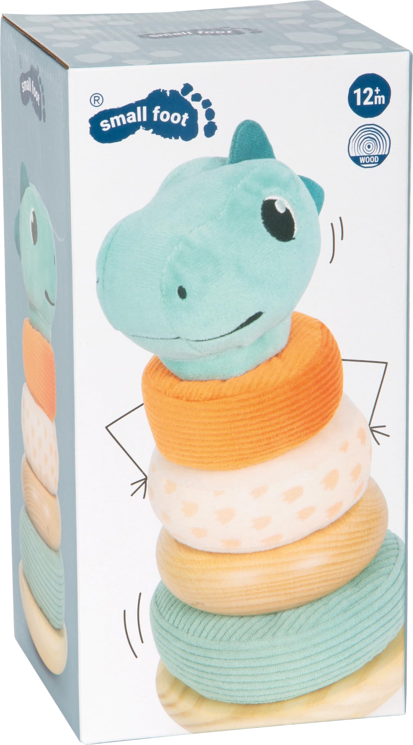 smallfoot Torre Dino 12687 torre impilabile legno 12 mesi