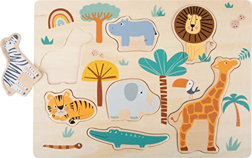 Small Foot Safari 11701 puzzle legno 7 animali savana