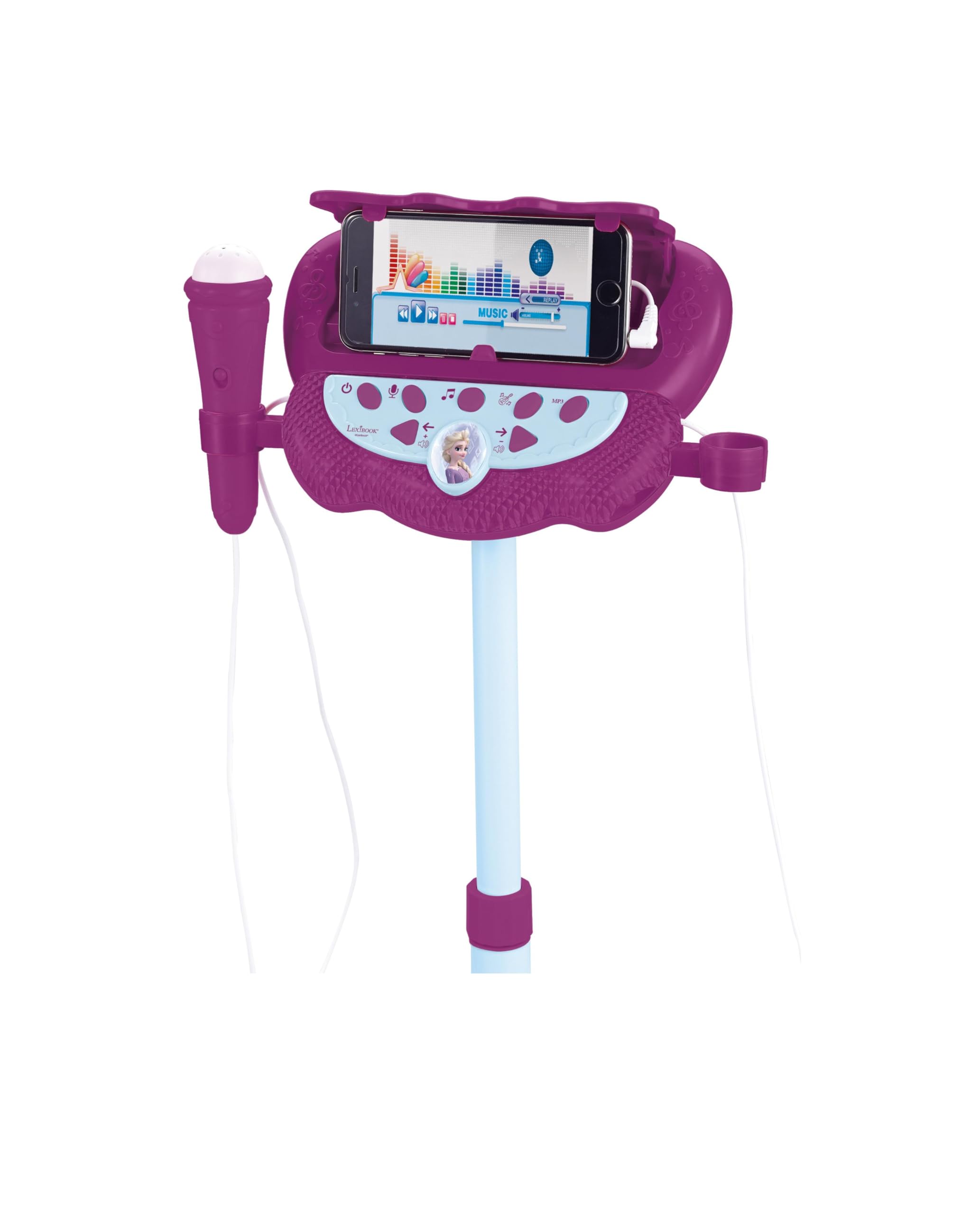 Lexibook Frozen S160FZLXB cassa microfono con asta viola blu