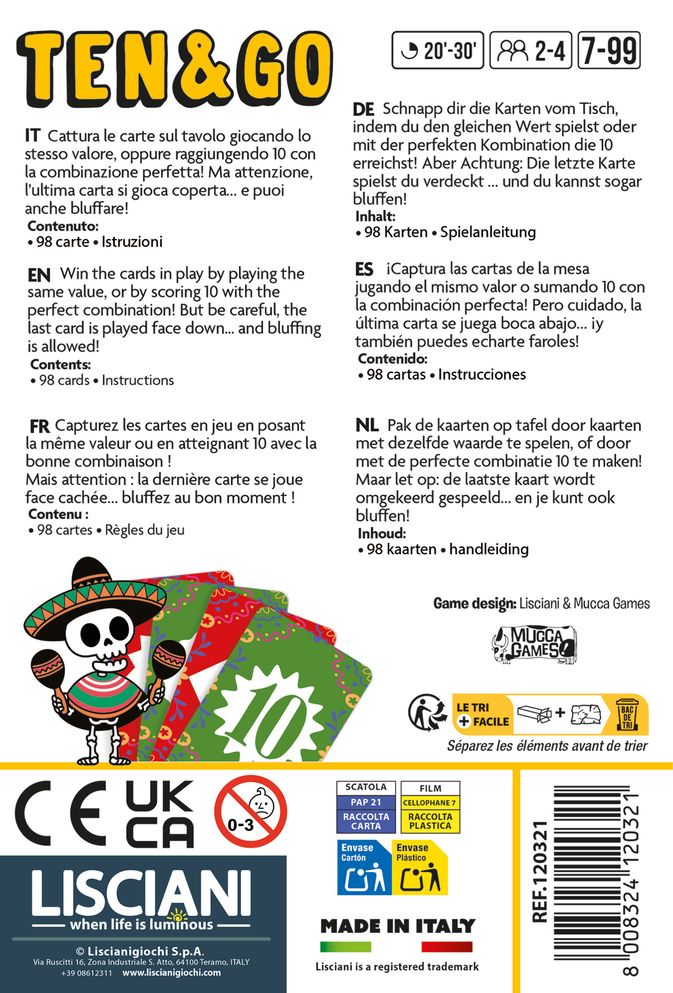 Lisciani Ludoteca Ten&Go Gioco Carte Coppie e Dieci