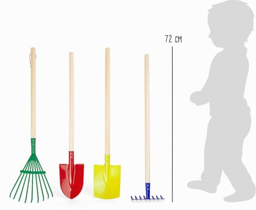 Small Foot 10838 Set Giardinaggio Bambini 4 Pezzi Legno