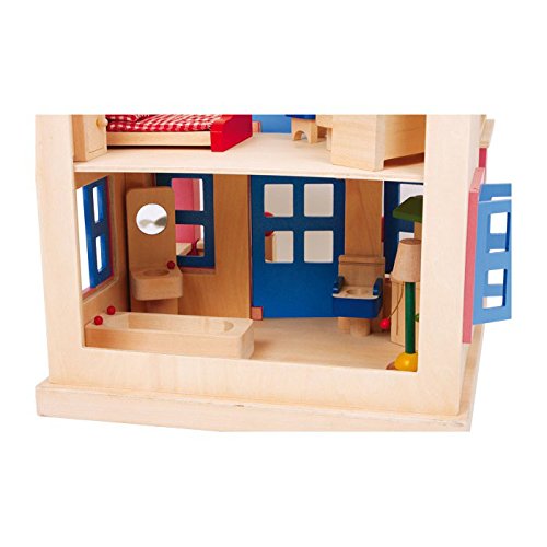 smallfoot Clara 1167 casa bambole legno 17 pezzi arredata