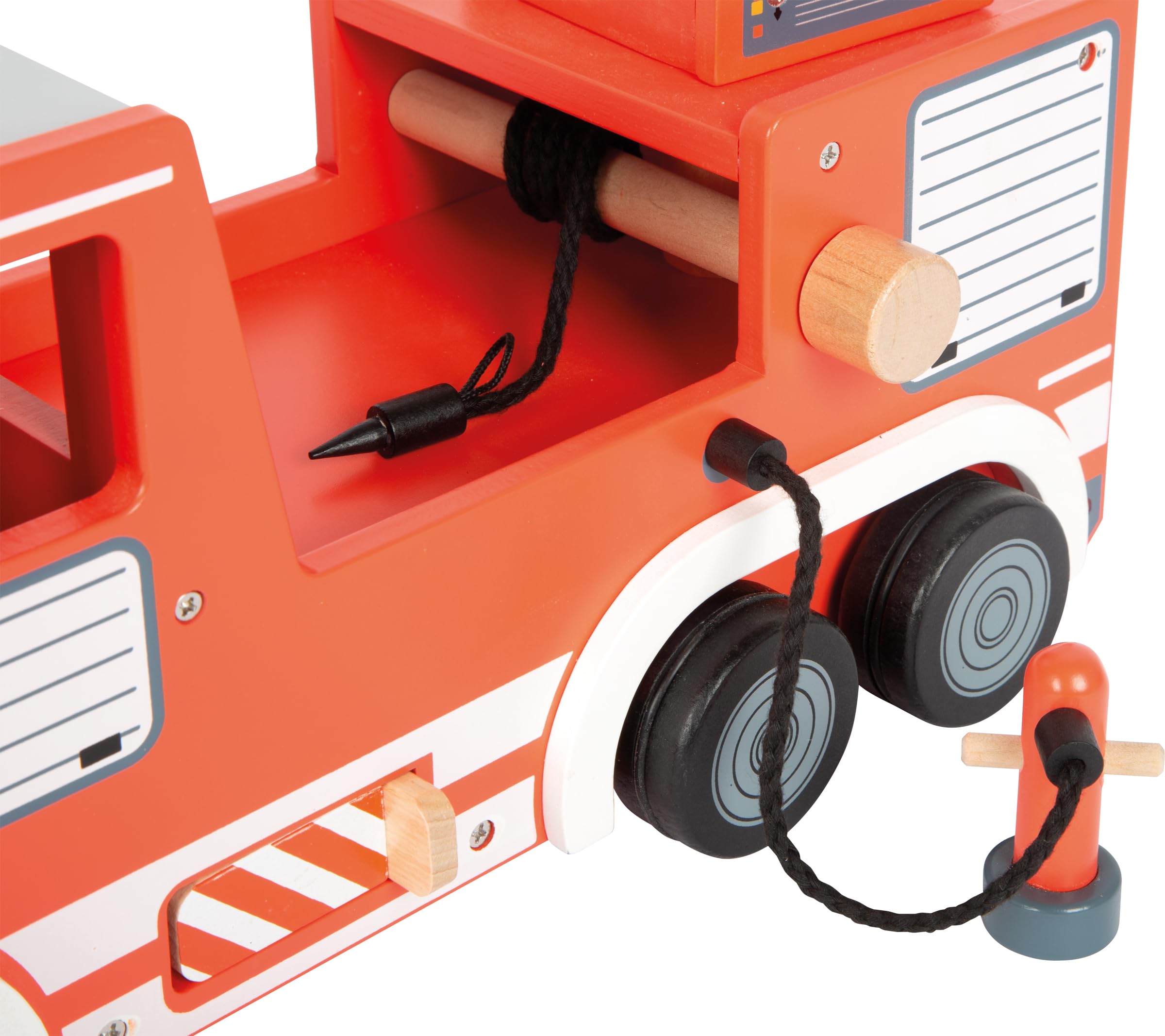 smallfoot Auto Vigili del Fuoco camion pompieri legno scala