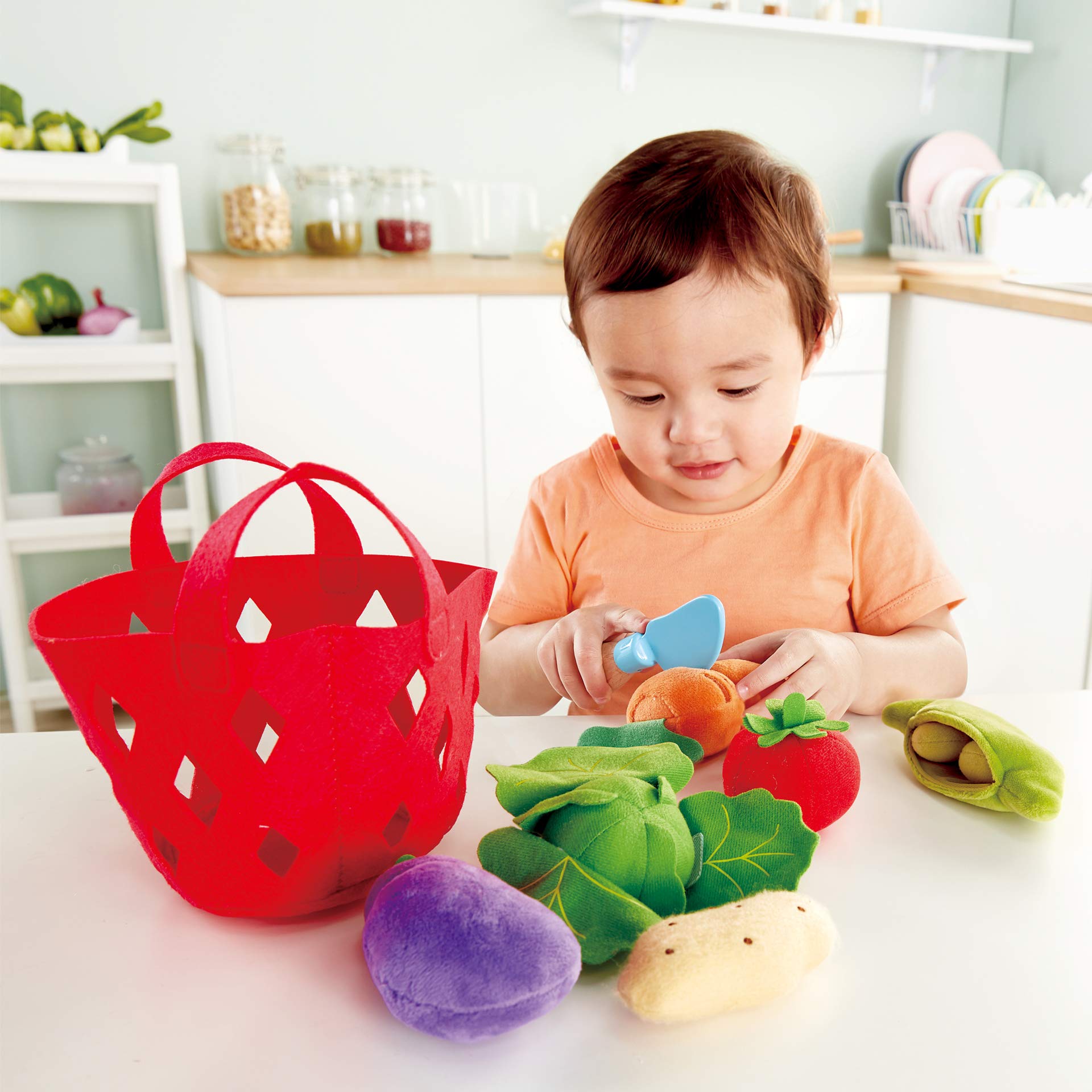 Hape E3167 cesto verdure gioco cucina feltro
