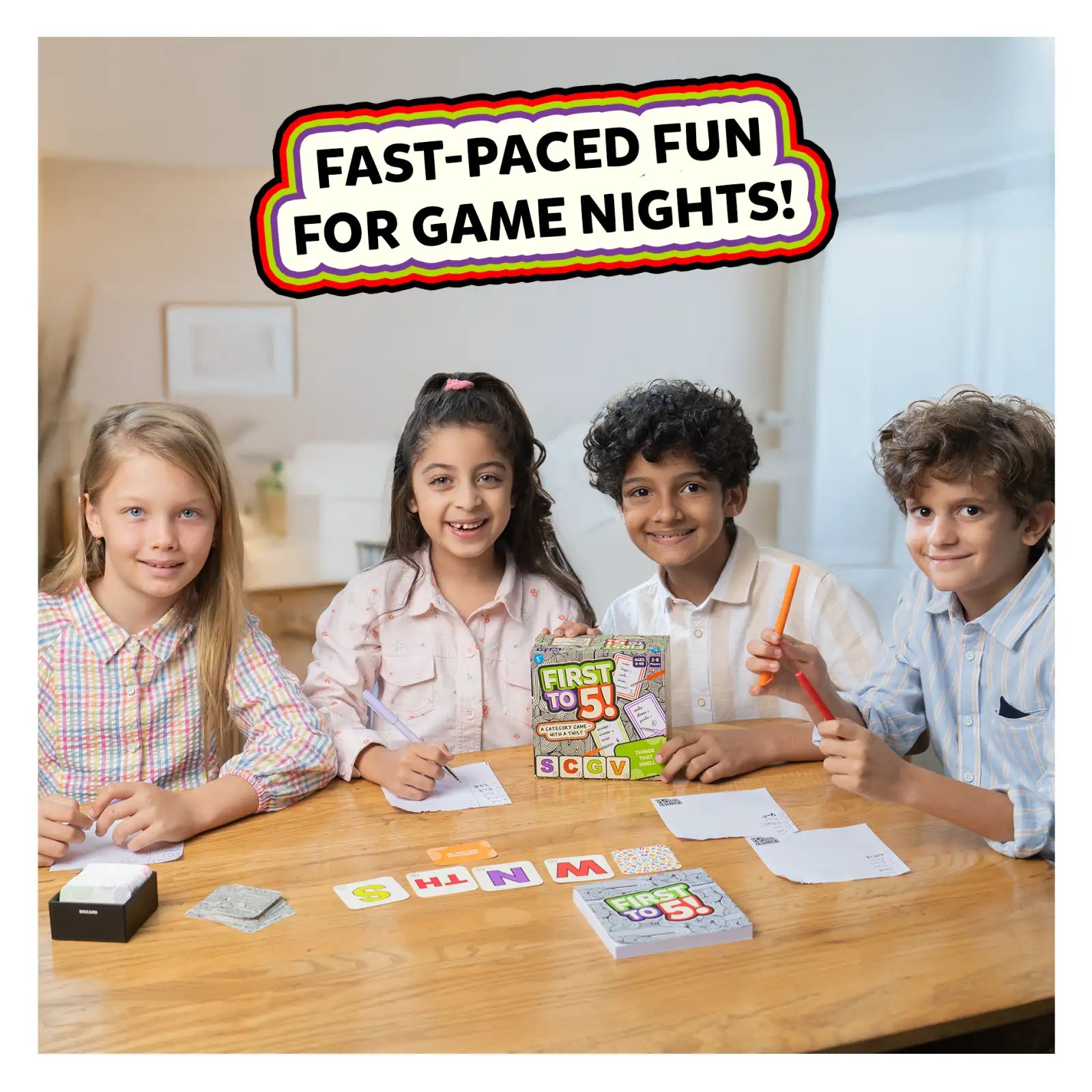 Skillmatics First to 5 gioco di società parole e lettere