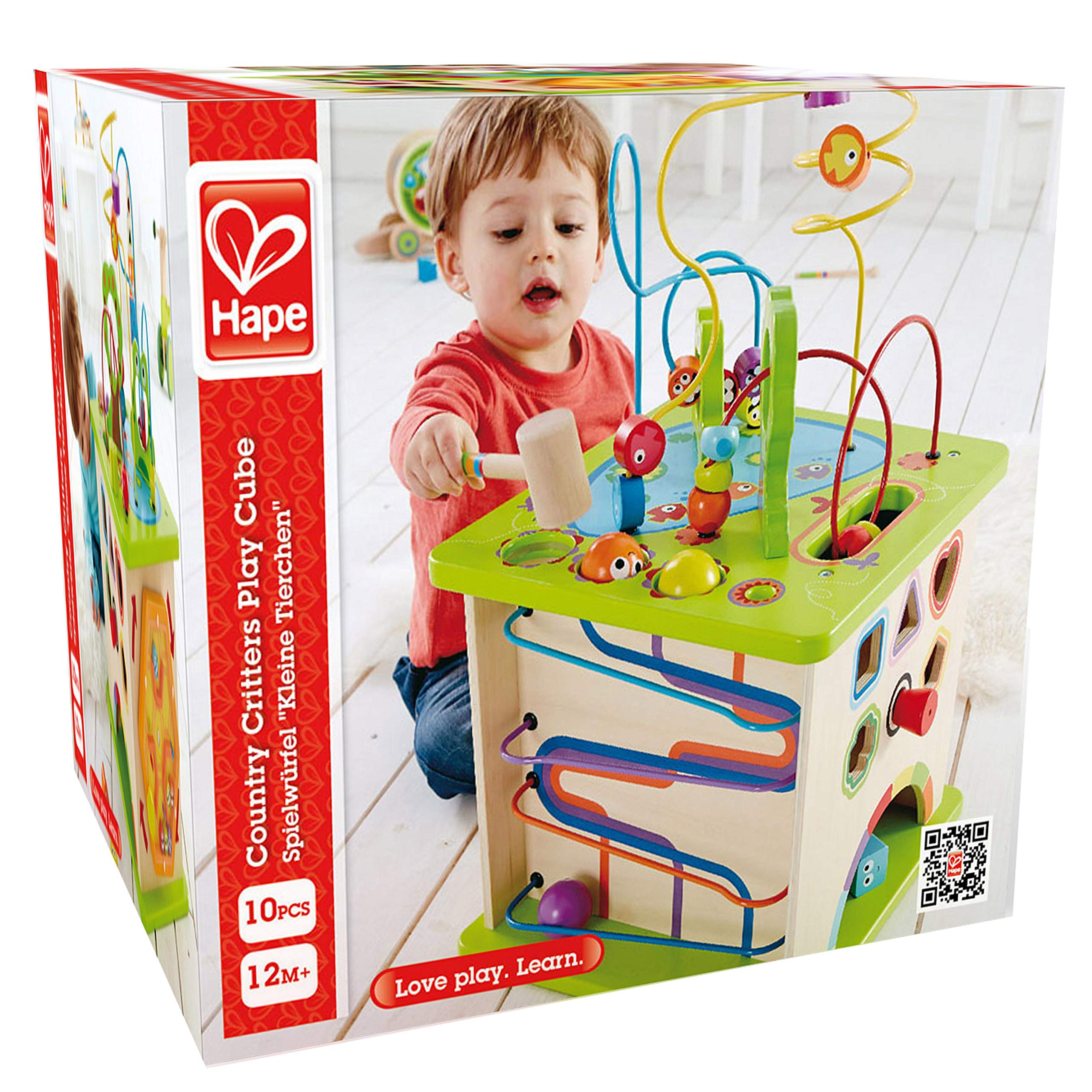 Hape Cubo Multiattività cubo legno 5 facce gioco 12 mesi