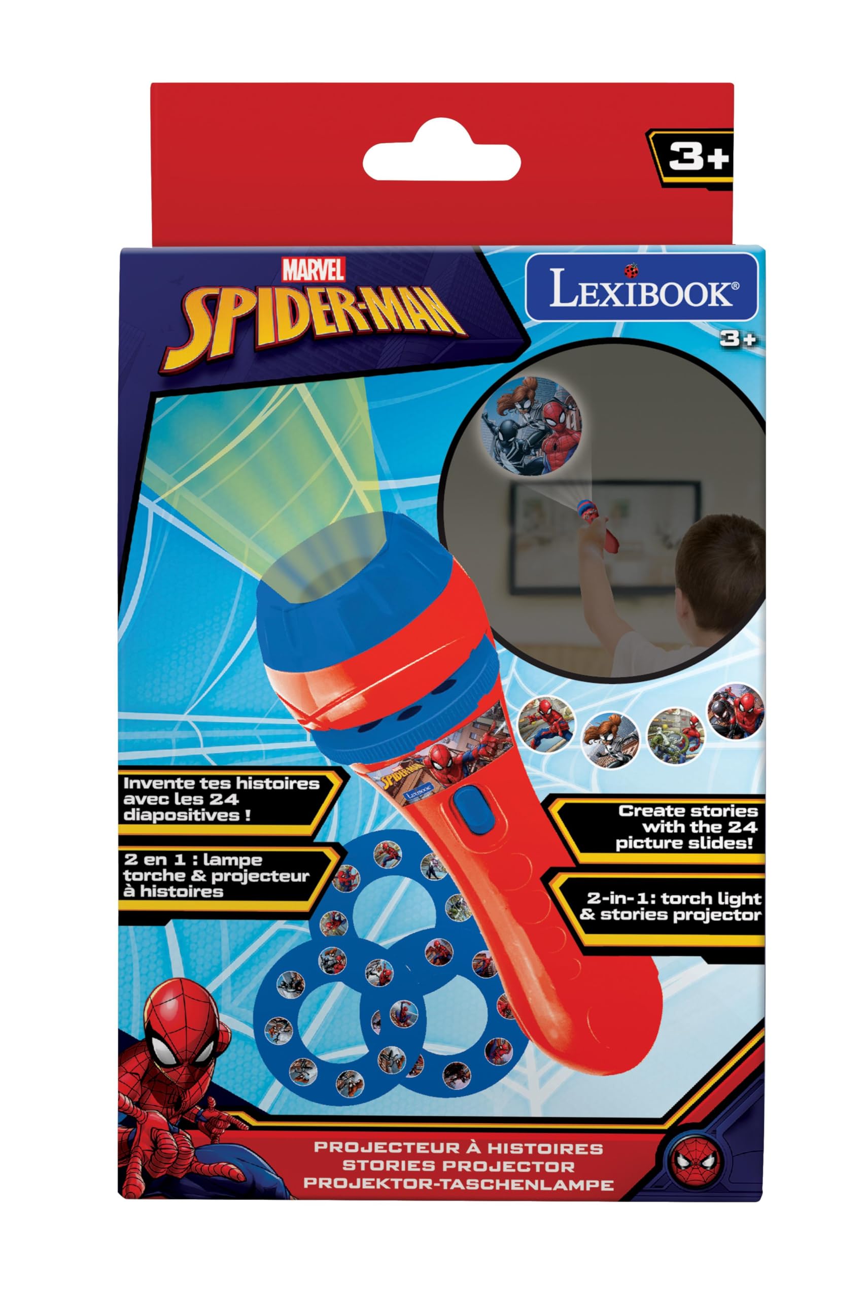 Lexibook Spider-Man LTC050SPLXB proiettore storie con torcia