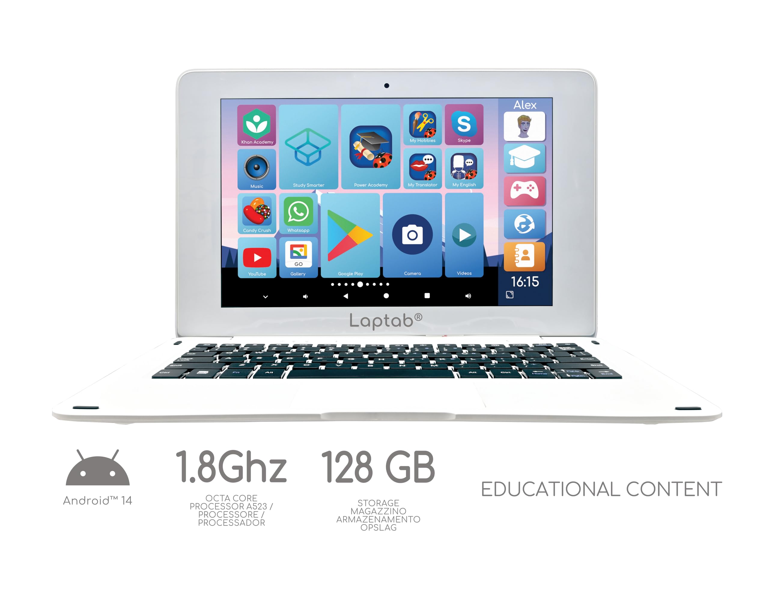 Lexibook Laptab Computer Touchscreen Bambini Primo Laptop