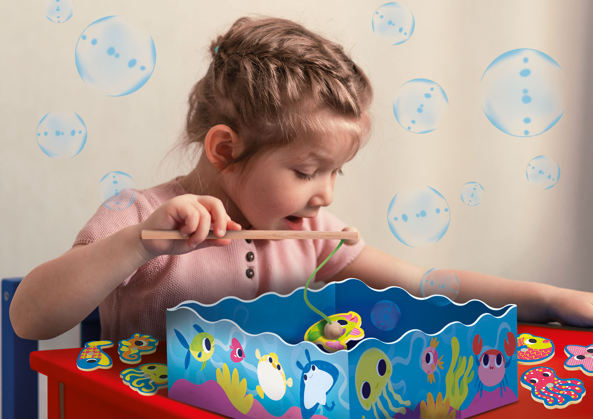 Lisciani Montessori Baby Magnetic Fish Fun pesca magnetica legno