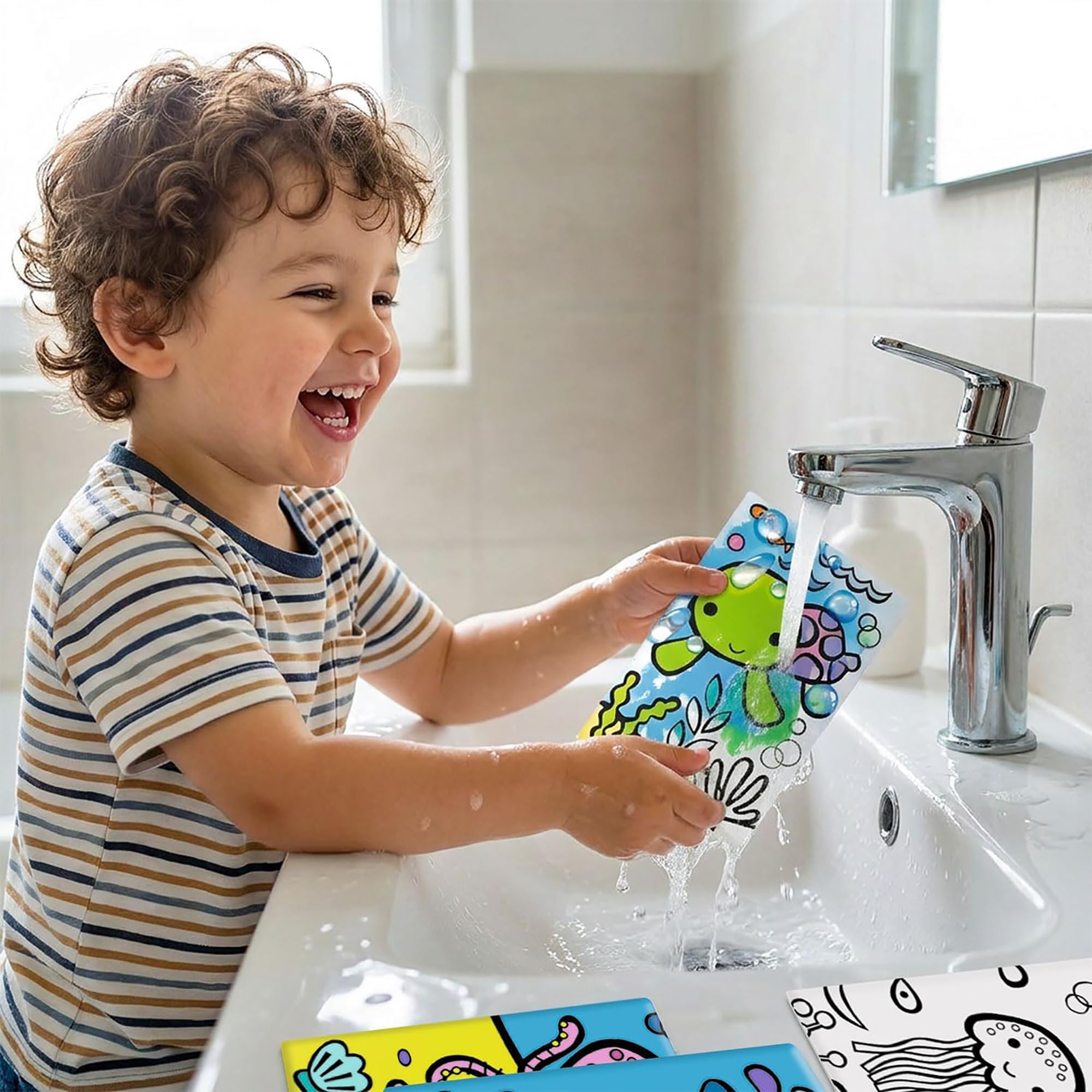 Headu Baby Bath flashcards bagnetto animali 8 carte 1-3 anni