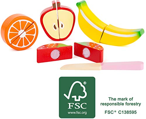 smallfoot 10892 frutta da tagliare in legno 9 pezzi