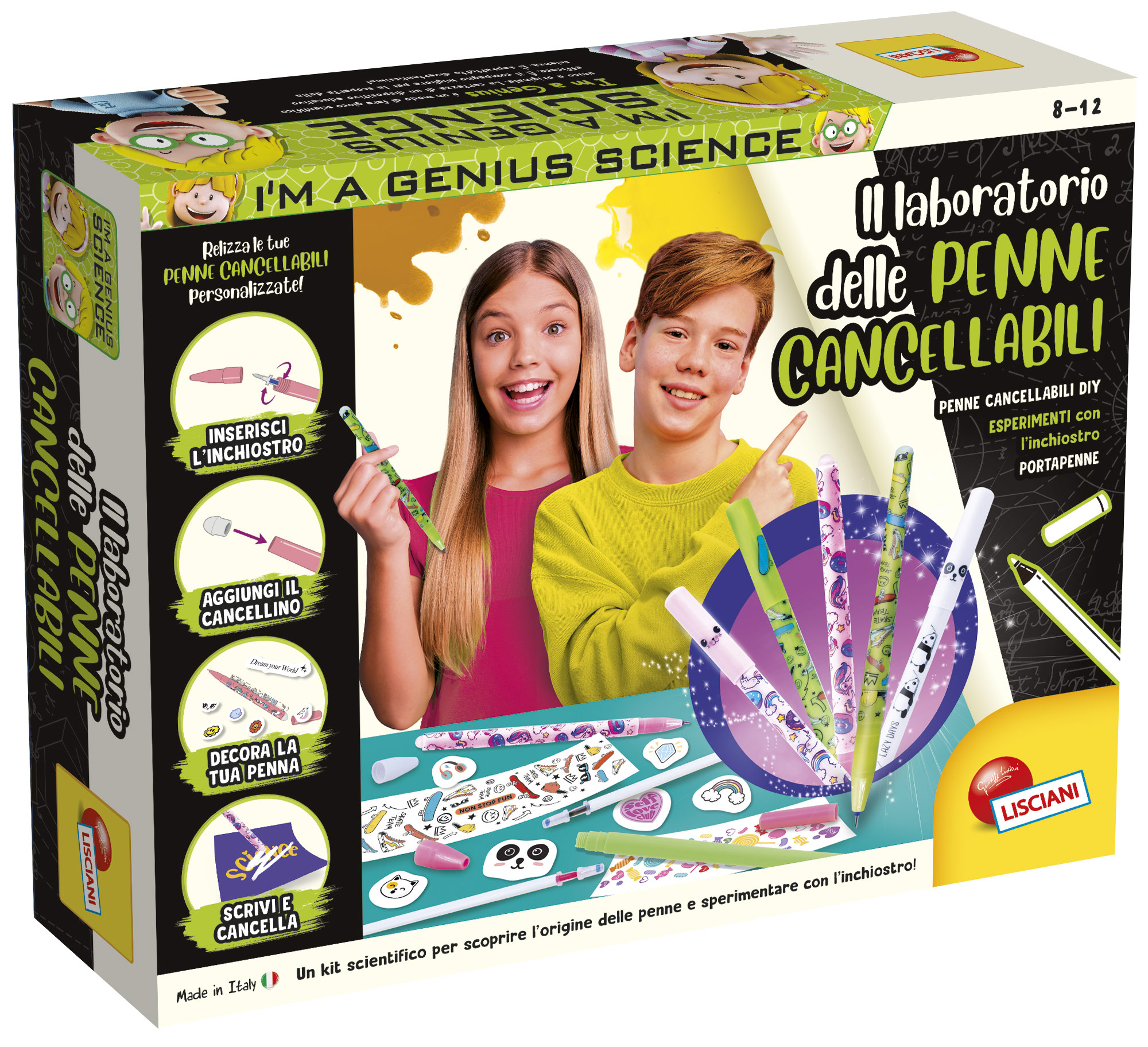 Lisciani I'm a Genius Laboratorio Penne Cancellabili gioco scientifico