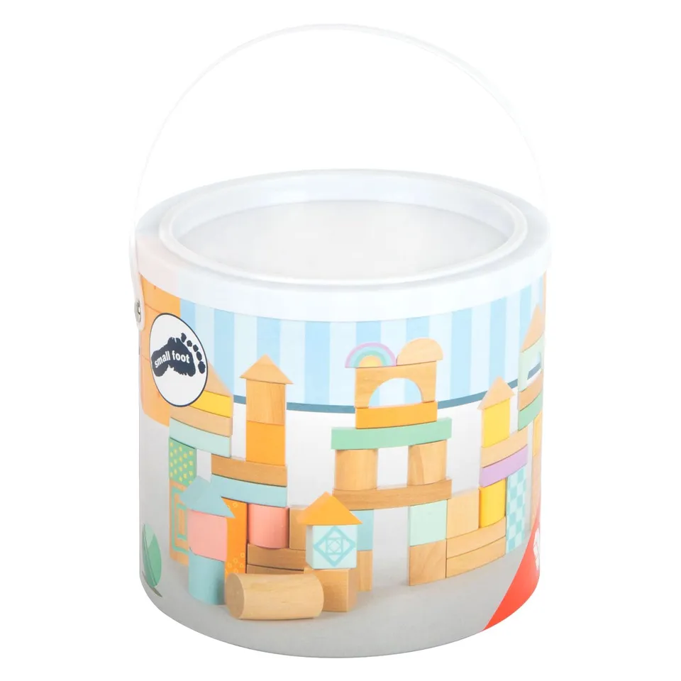 smallfoot Pastello 11722 cubetti costruzioni 50 pezzi legno