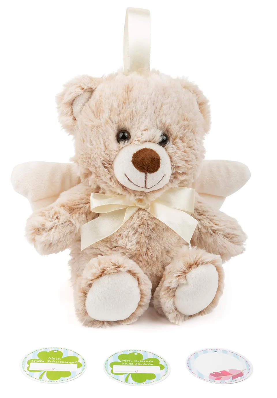 smallfoot 11485 orsetto peluche angelo custode 18 cm morbido