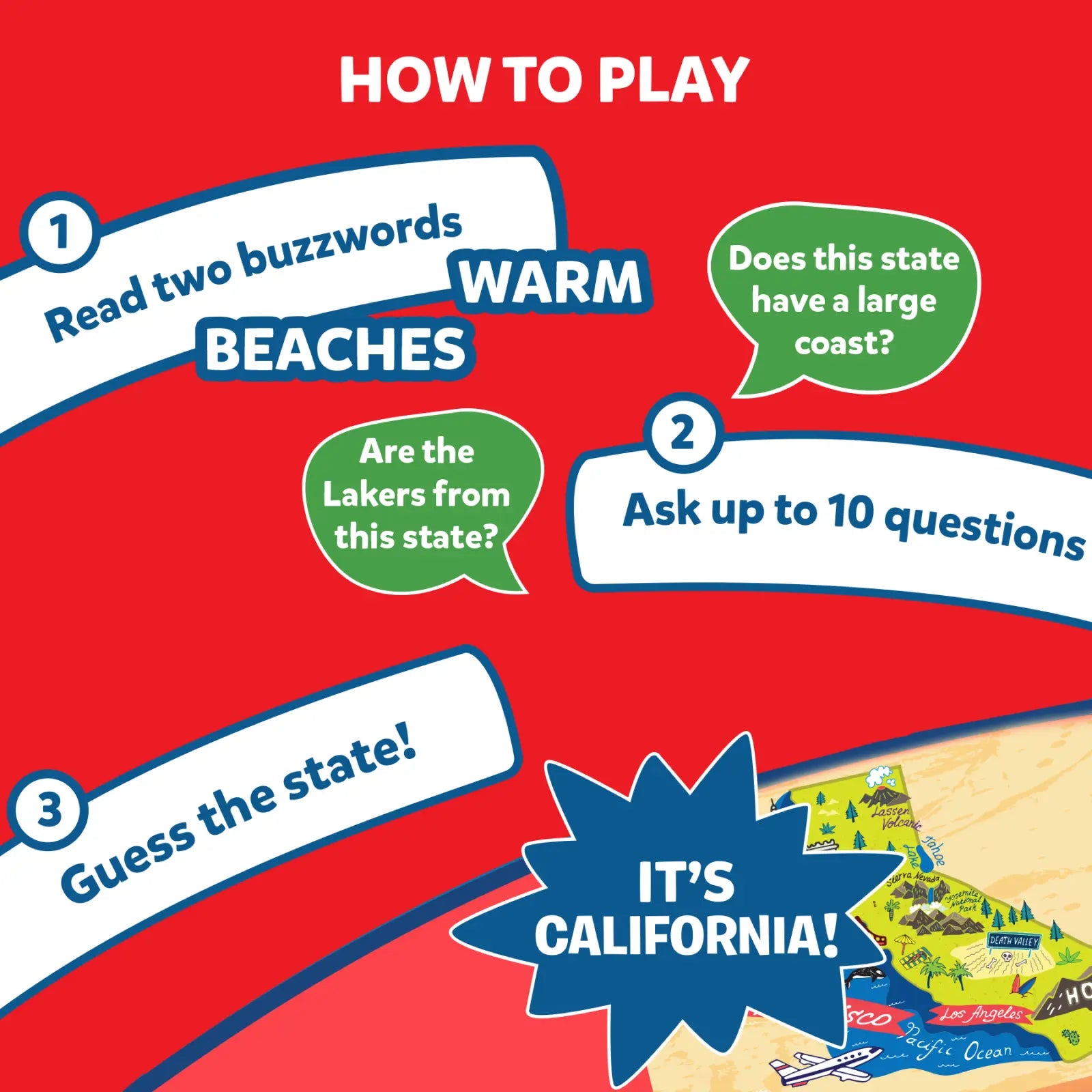 Skillmatics Guess in 10 States of America gioco di carte 8+ anni