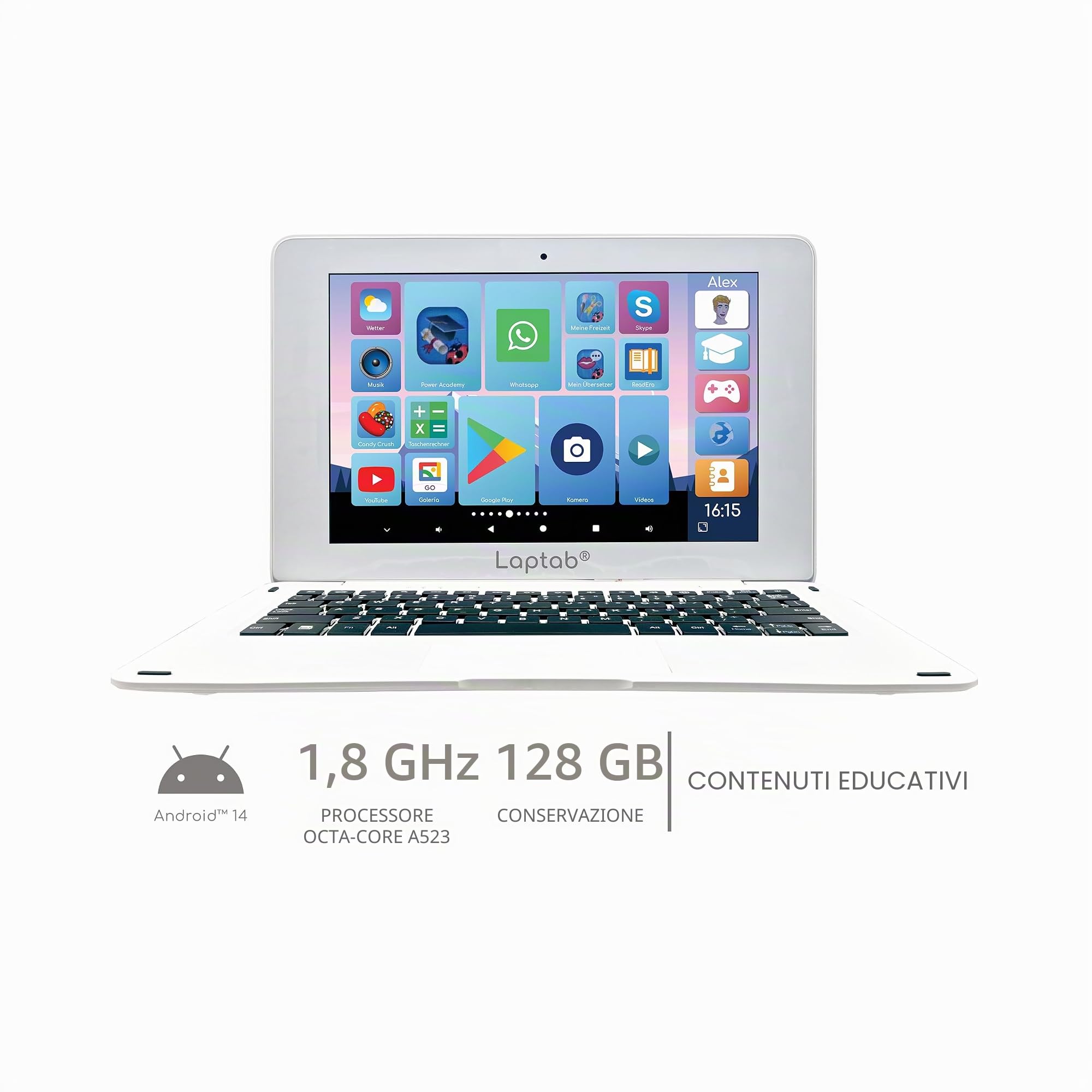 Lexibook Laptab LT10DE laptop touch 10,1" 128GB Android