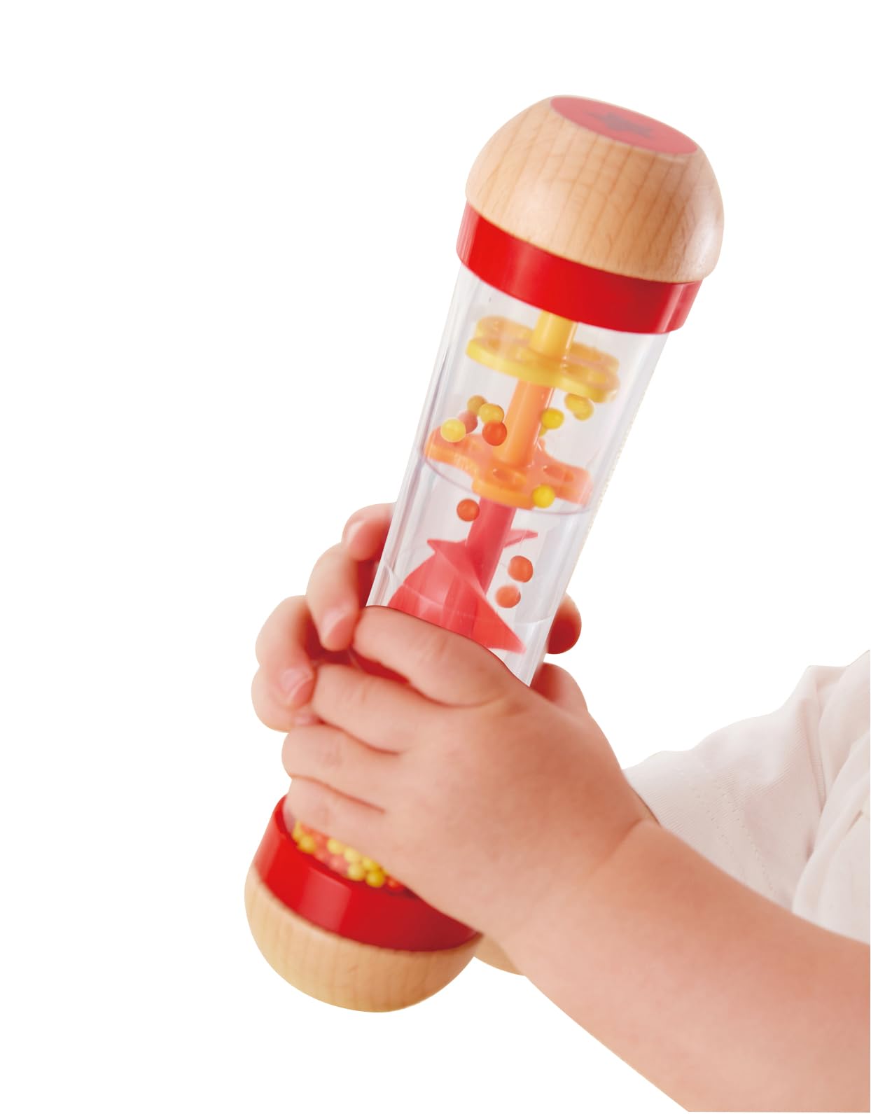 Hape Cascata di Perline bastone della pioggia rosso in legno