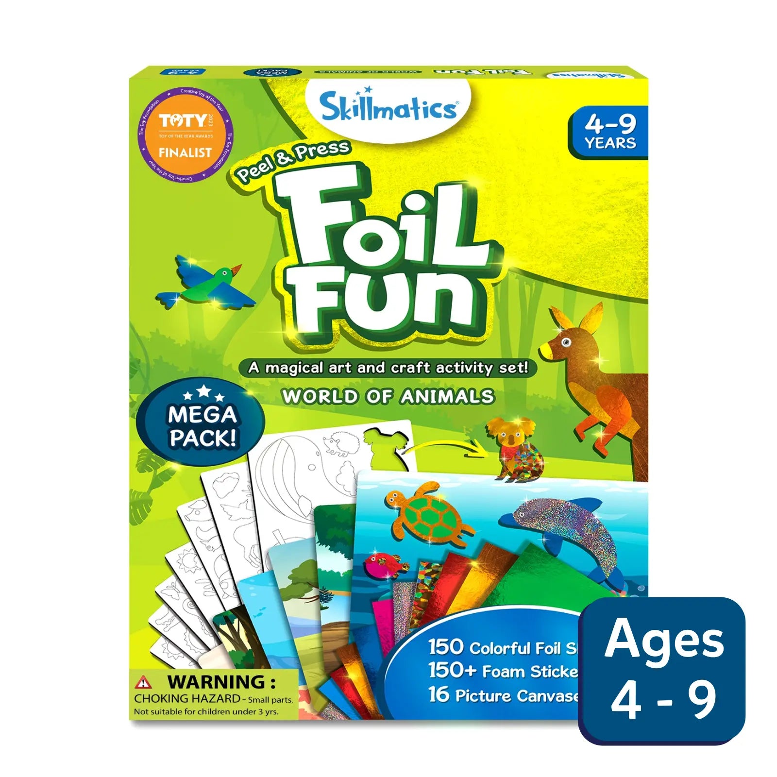 Skillmatics Foil Fun World of Animals kit foil animali