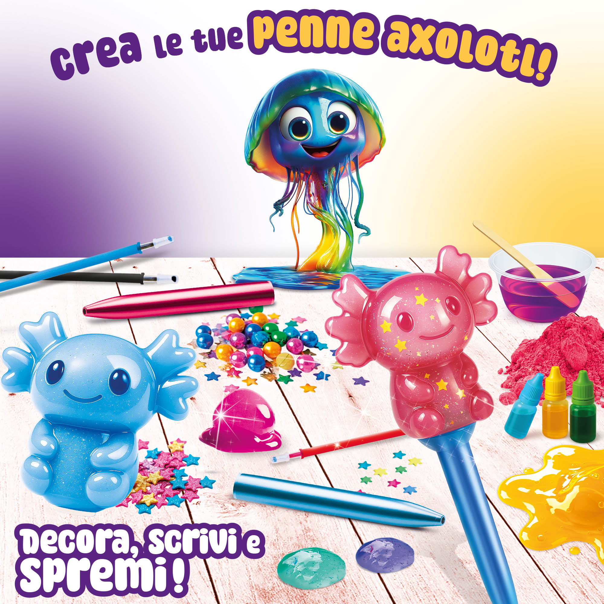 Lisciani Slumi Squish and Slime Pens kit penne squishy