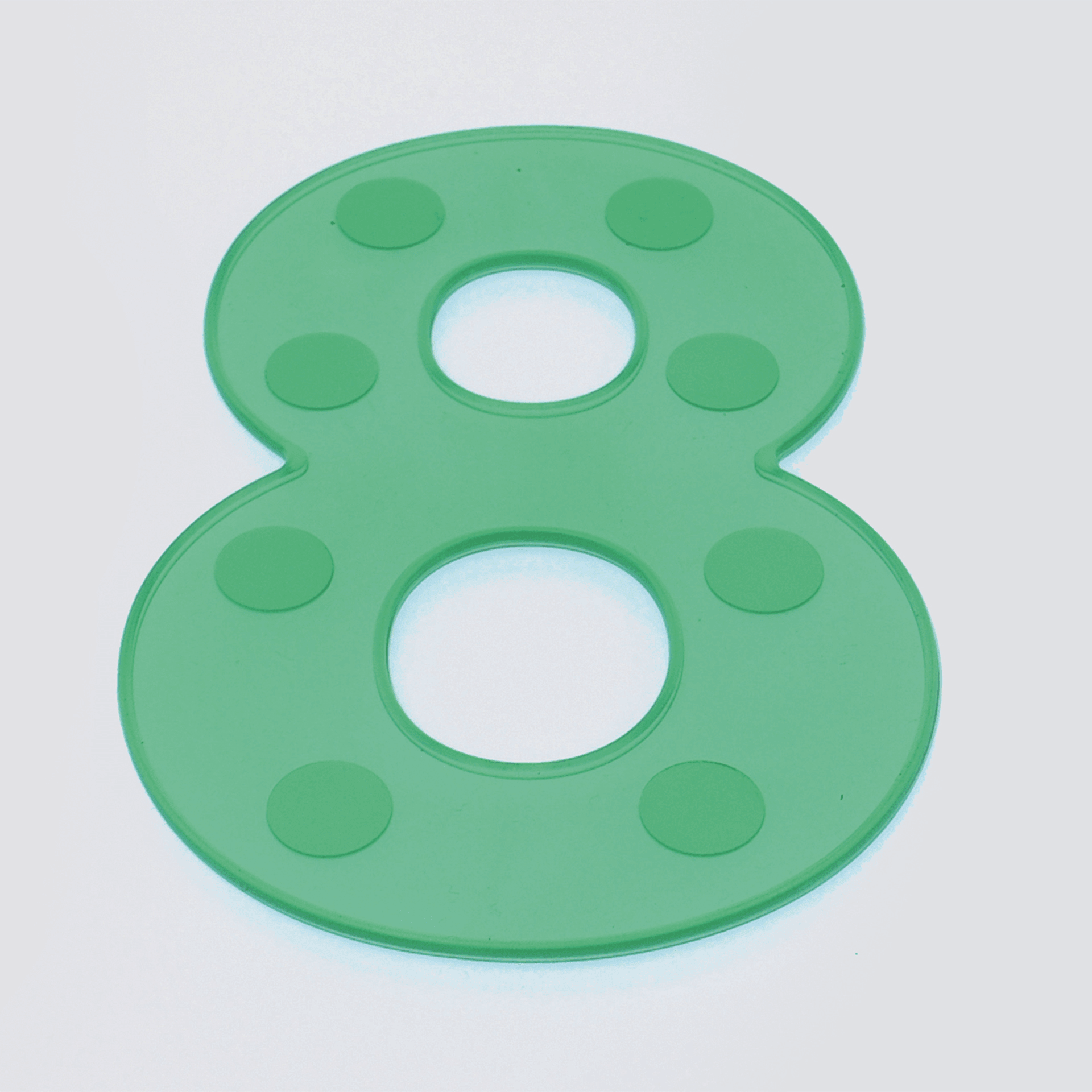 Tickit SiliShapes Dot Numbers numeri silicone verdi