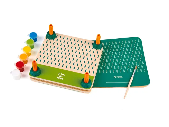Hape Nature Fun kit pressa fiori in legno con colori